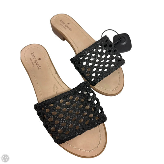 Sandals Designer By Kate Spade In Black, Size: 8