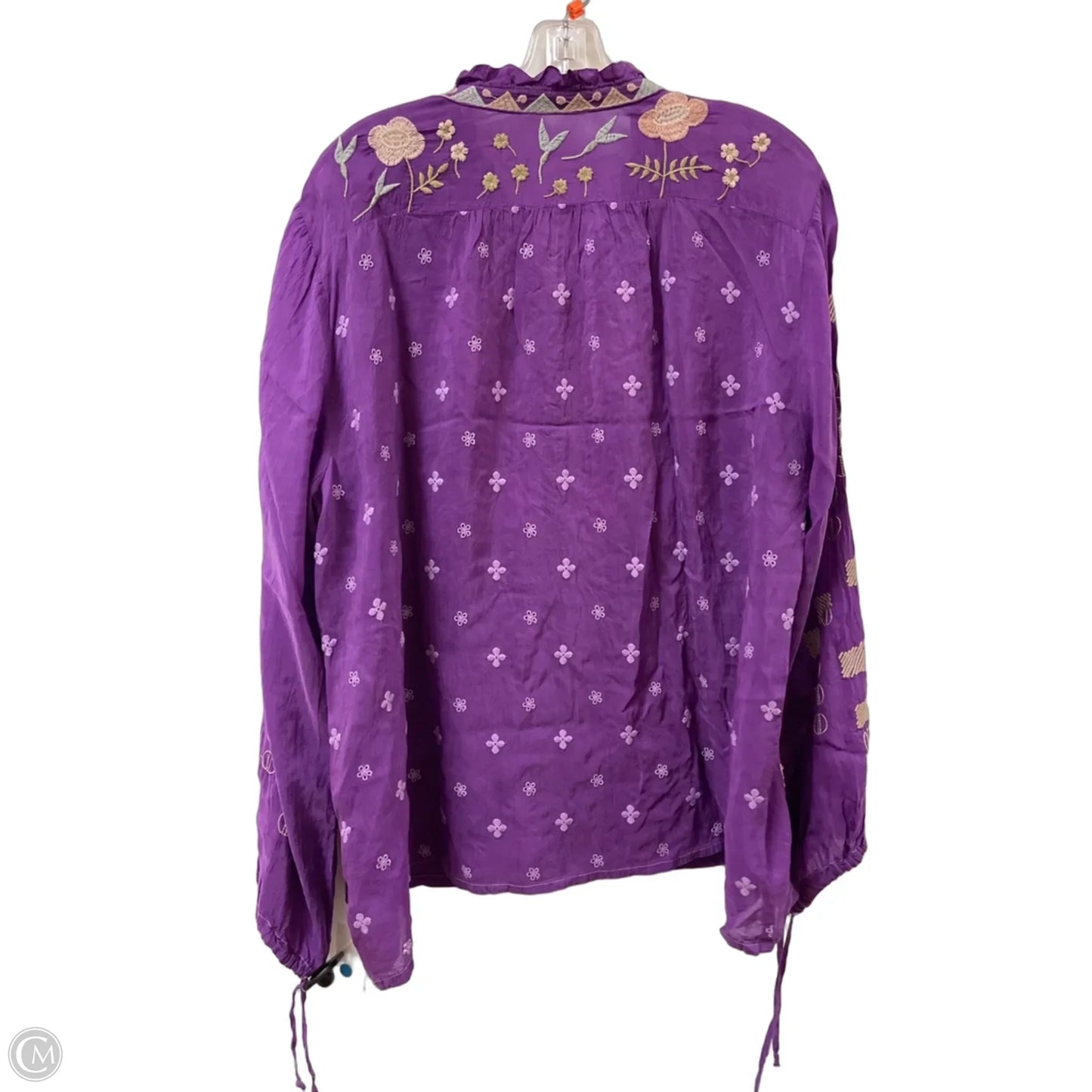 Blouse Designer By Johnny Was In Purple, Size: Xl