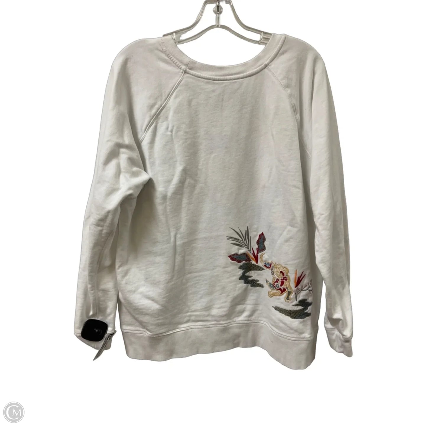 Sweatshirt Designer By Johnny Was In White, Size: Xl