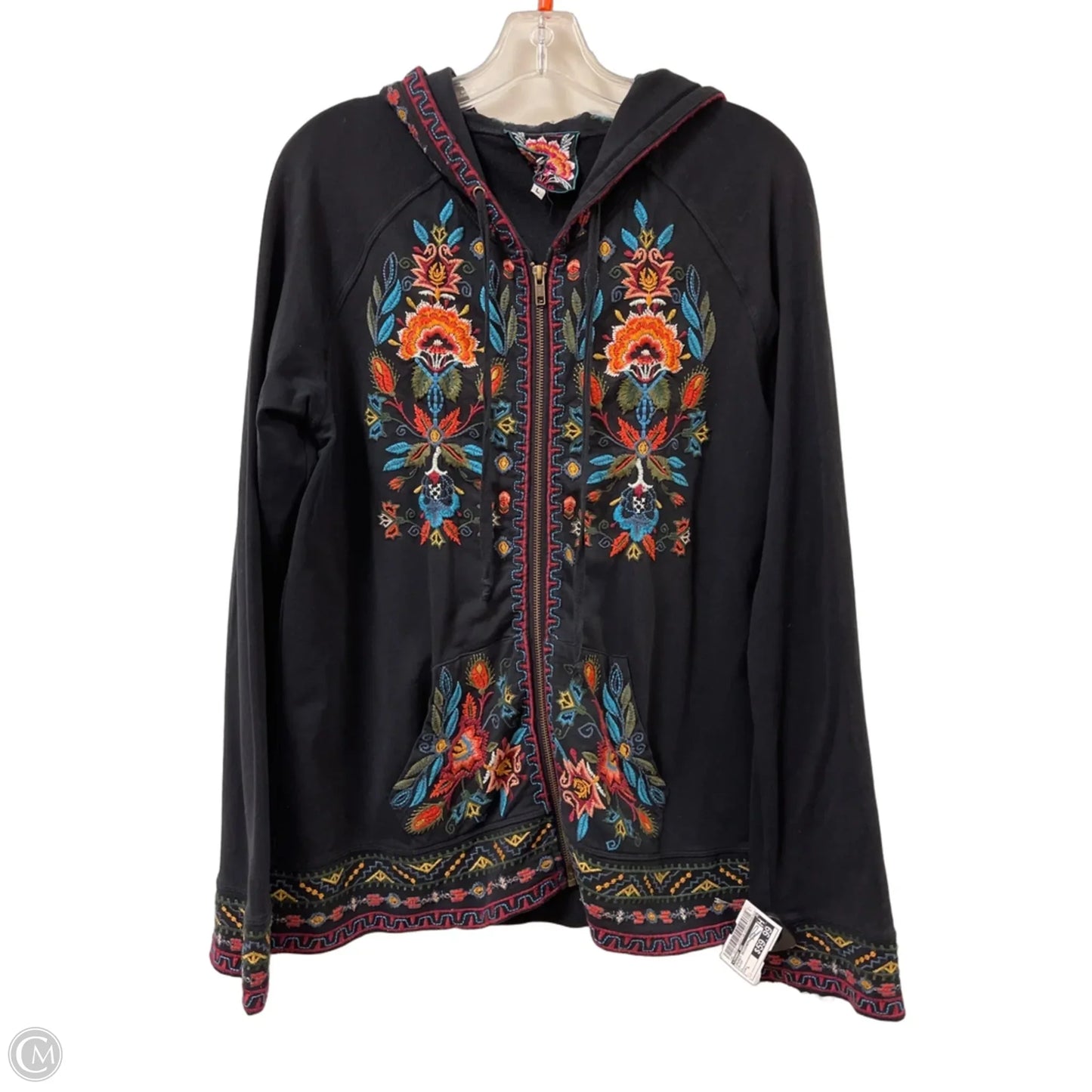 Jacket Designer By Johnny Was In Black, Size: L
