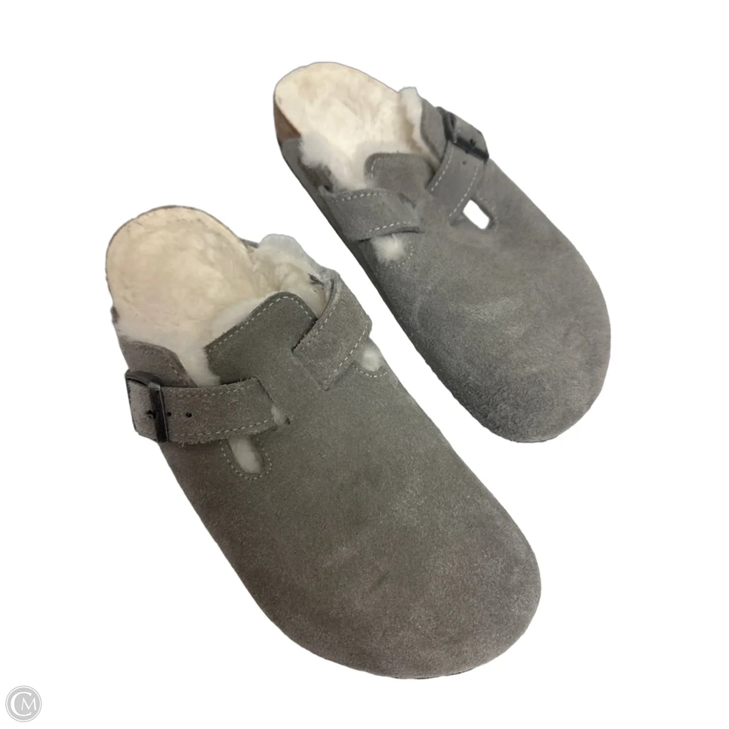 Shoes Flats By Birkenstock In Grey, Size: 8