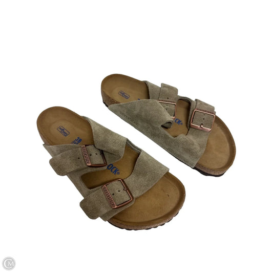 Sandals Flats By Birkenstock In Taupe, Size: 7.5