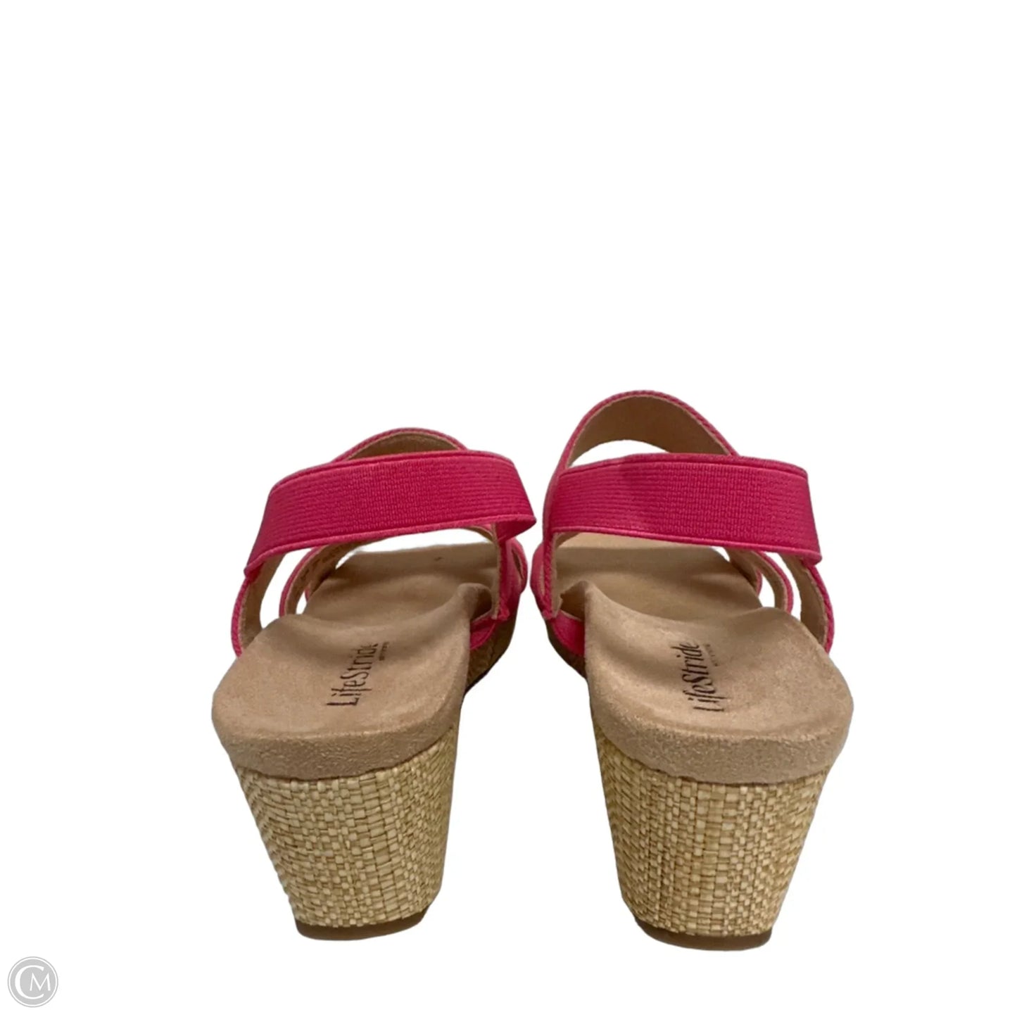 Sandals Heels Wedge By Life Stride In Pink, Size: 7.5