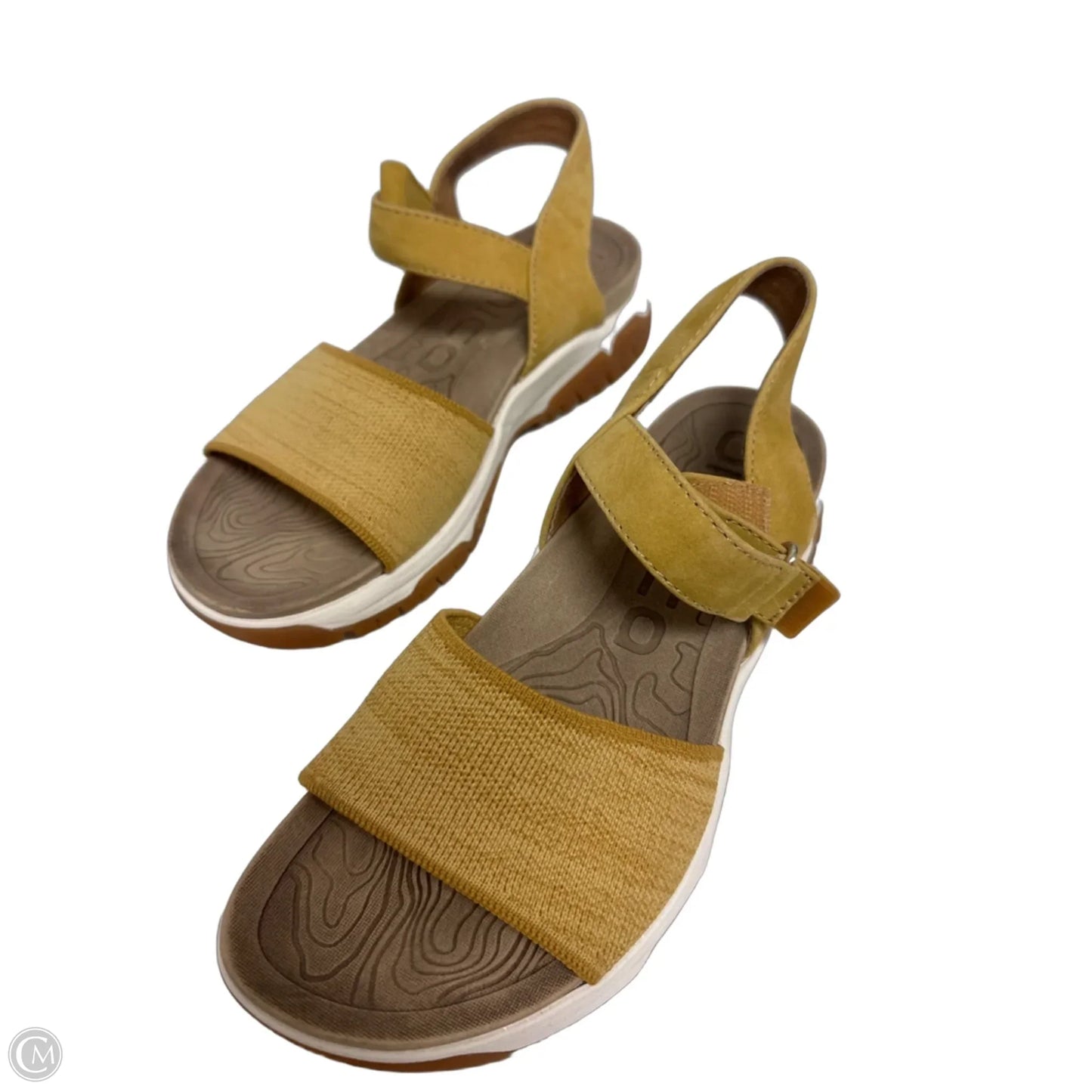Sandals Heels Wedge By Clothes Mentor In Yellow, Size: 8