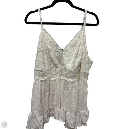 Top Sleeveless By Torrid In Cream, Size: 2x