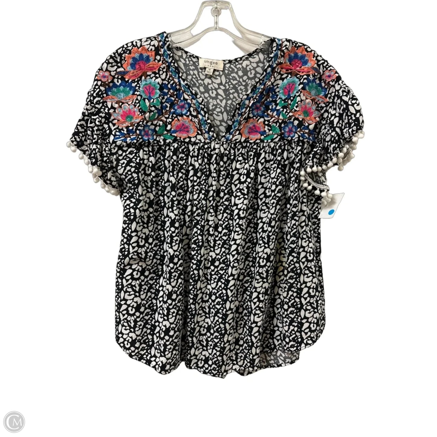 Top Short Sleeve By Umgee In Animal Print, Size: M