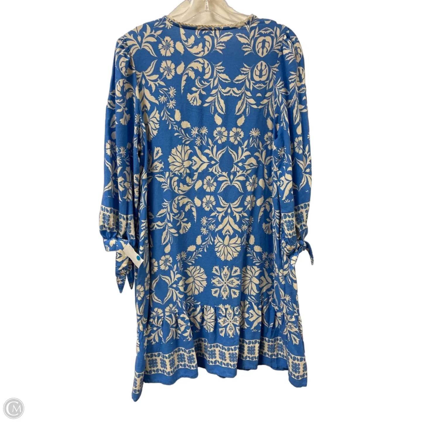 Dress Casual Midi By Time And Tru In Blue, Size: L