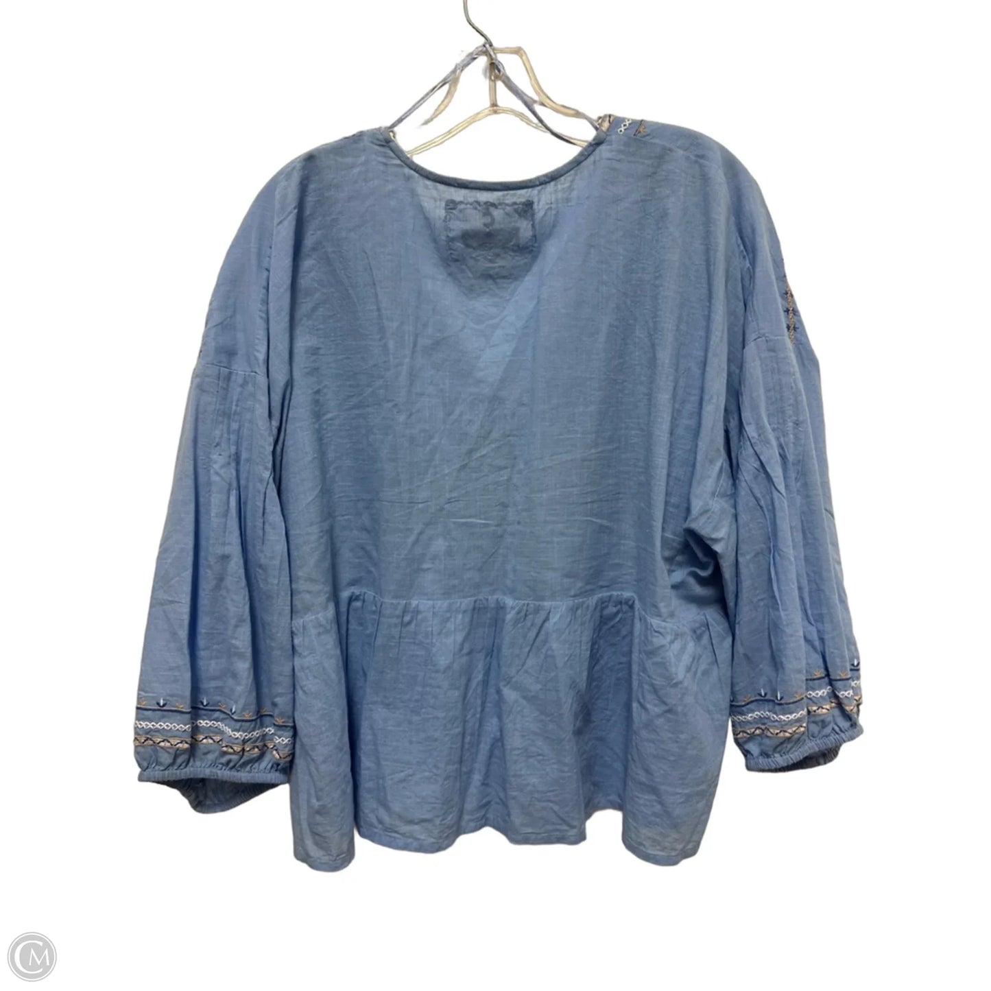 Top Long Sleeve By Cupio In Blue, Size: Xl