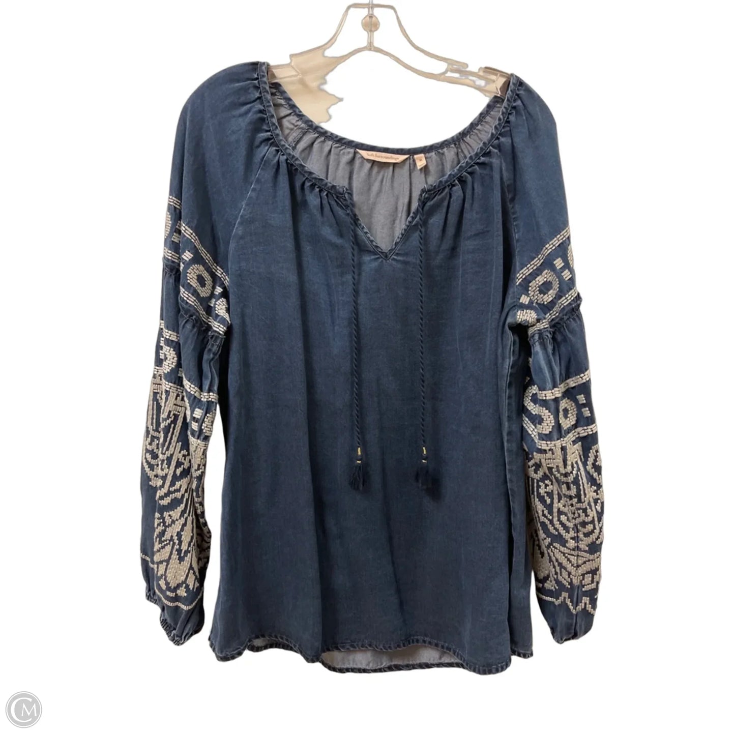 Top Long Sleeve By Soft Surroundings In Blue, Size: M