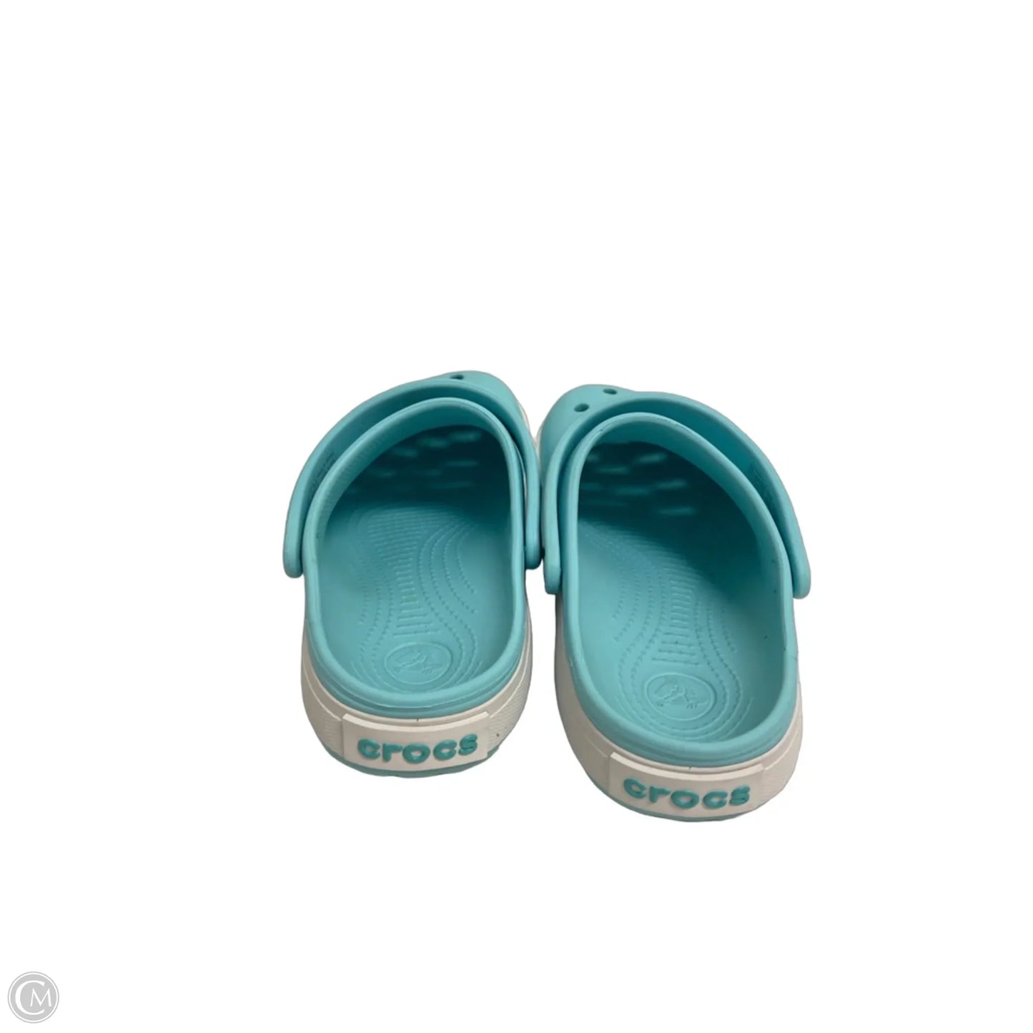 Sandals Flats By Crocs In Blue, Size: 8