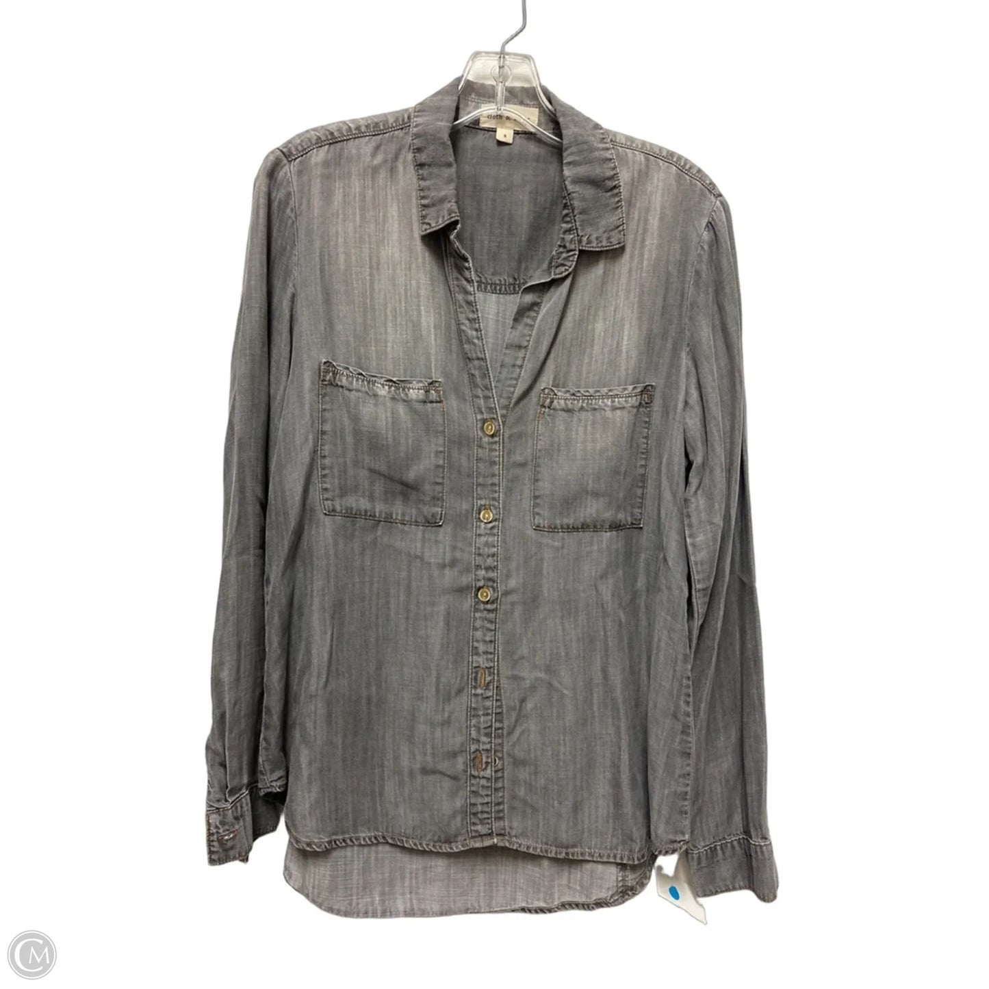 Blouse Long Sleeve By Cloth & Stone In Grey, Size: S