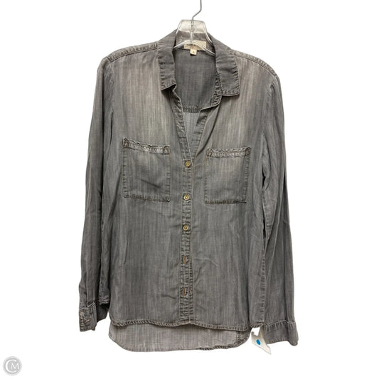 Blouse Long Sleeve By Cloth & Stone In Grey, Size: S