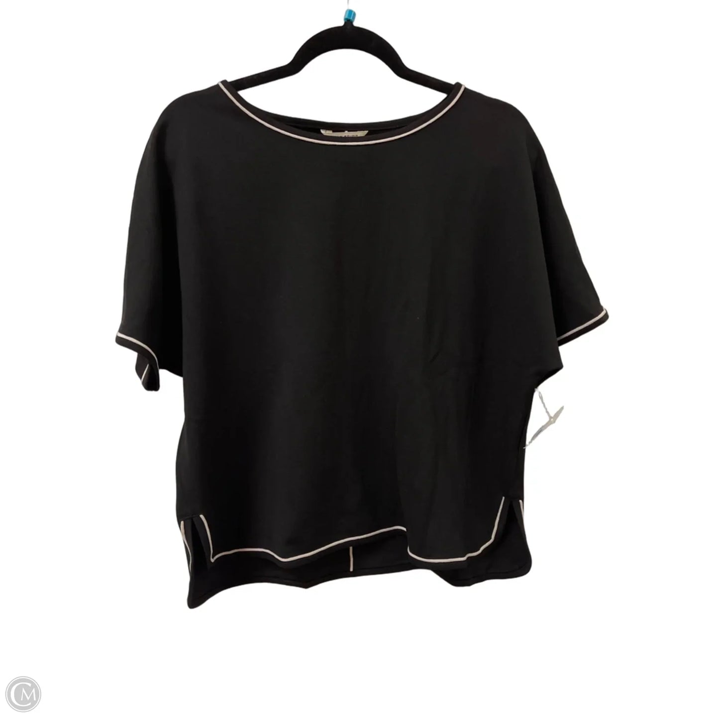 Top Short Sleeve By Max Studio In Black, Size: M