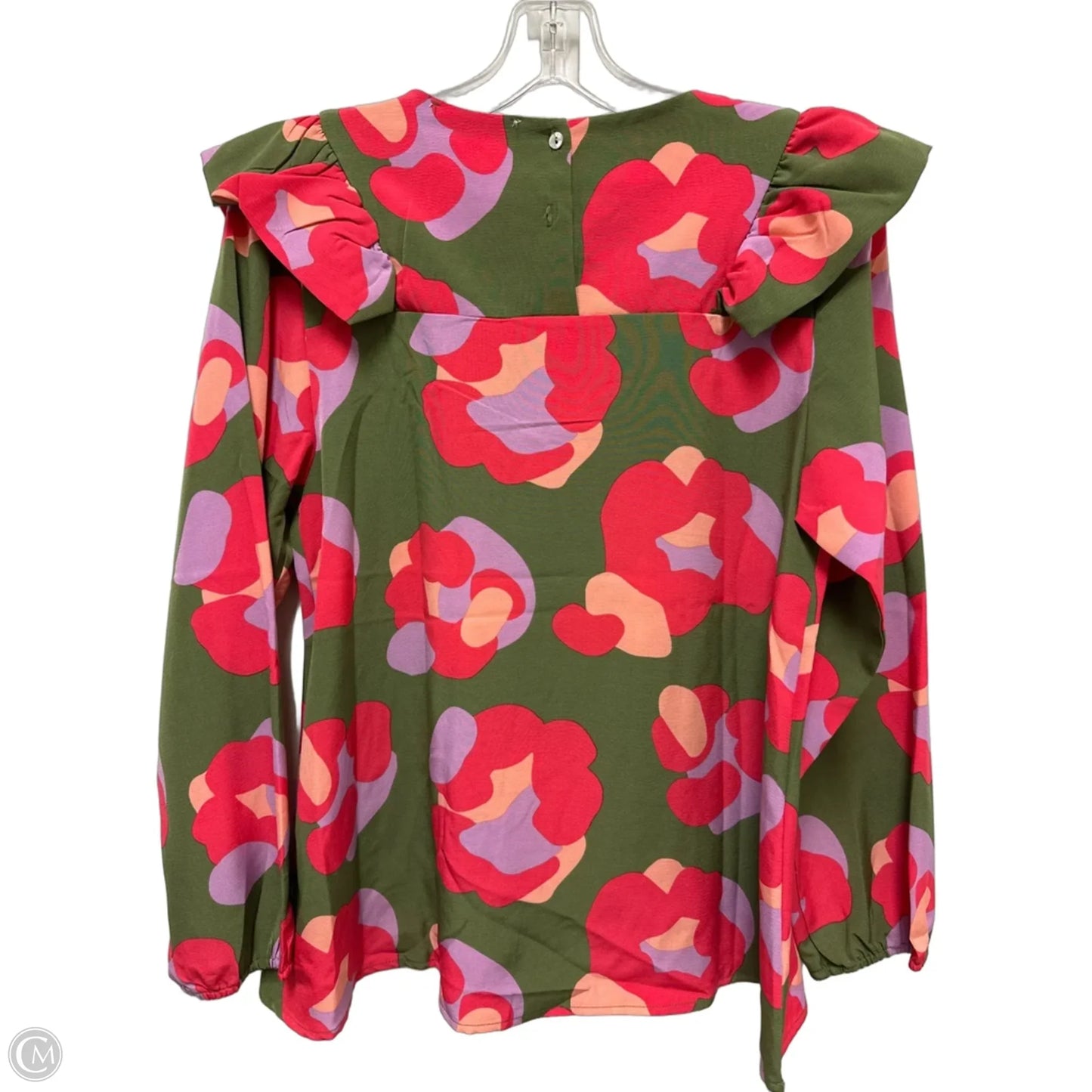 Top Long Sleeve By Michelle Mcdowell In Green, Size: S