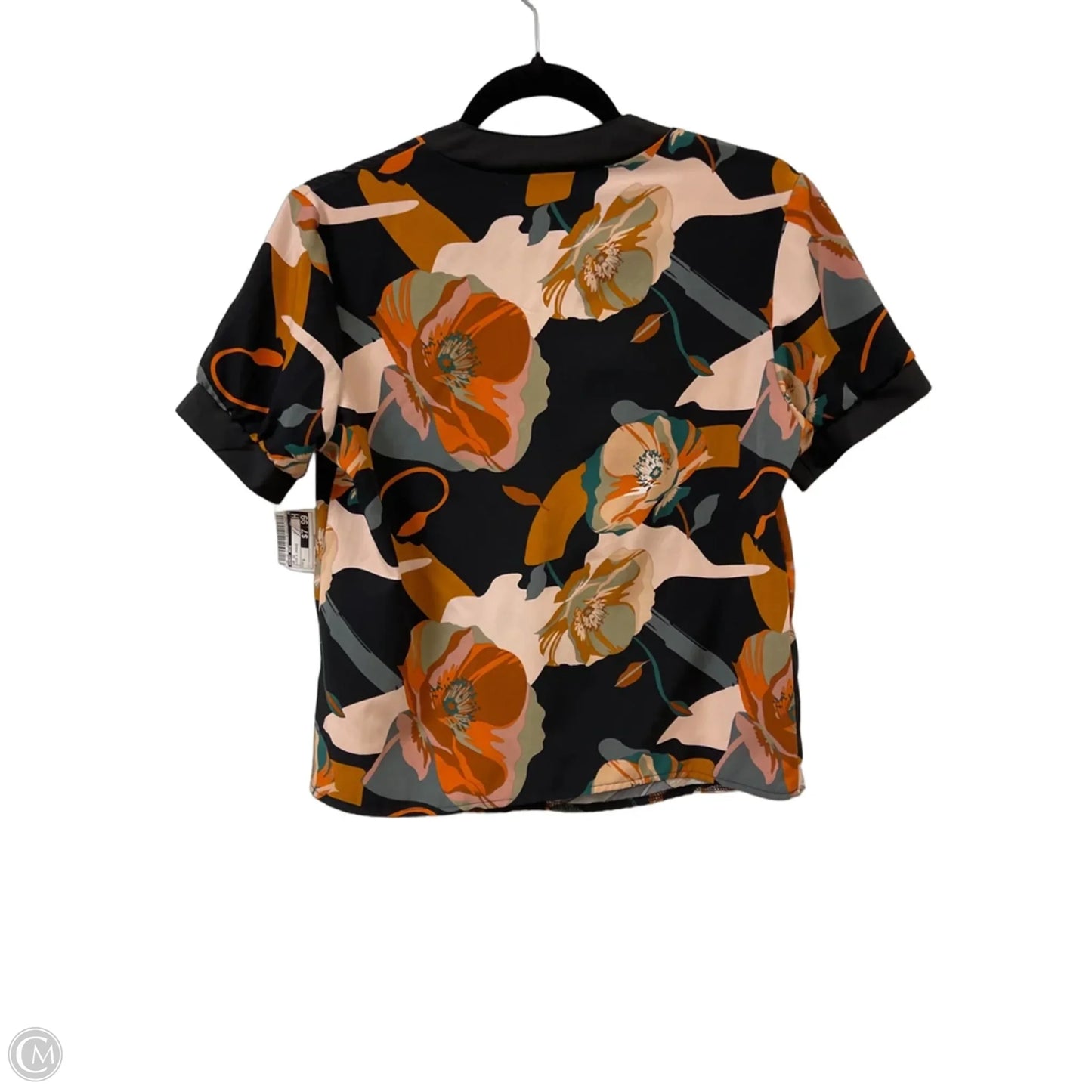 Top Short Sleeve By Emery Rose In Black & Orange, Size: S