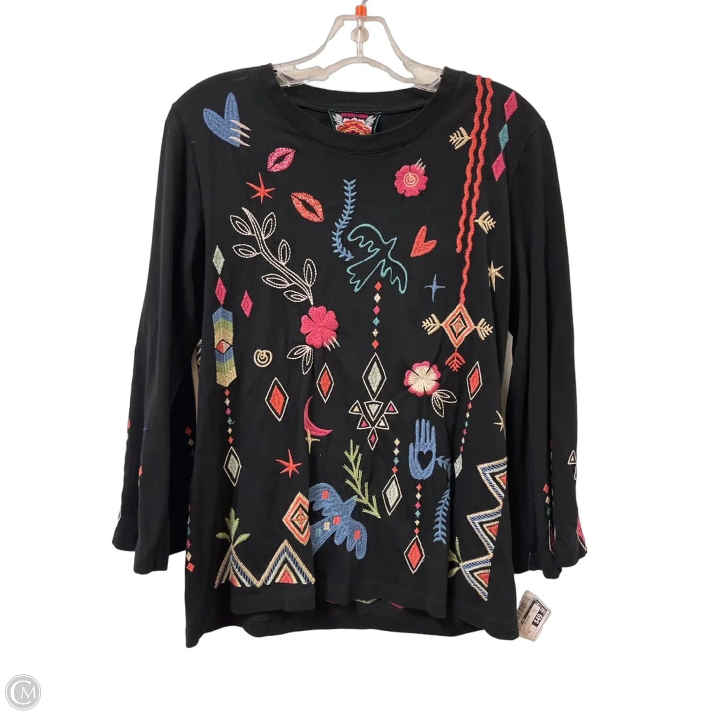 Top Long Sleeve Designer By Johnny Was In Black, Size: Xs