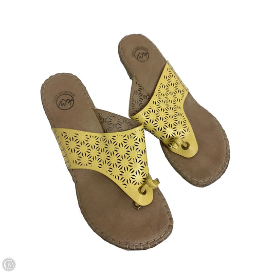 Sandals Flip Flops By White Mountain In Yellow, Size: 11