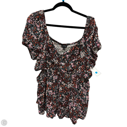Top Short Sleeve By Torrid In Floral Print, Size: 2x