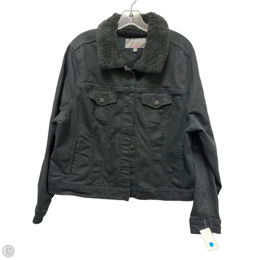 Jacket Denim By Torrid In Black, Size: 2x