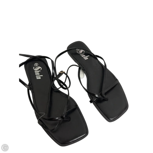 Sandals Flats By Shein In Black, Size: 9