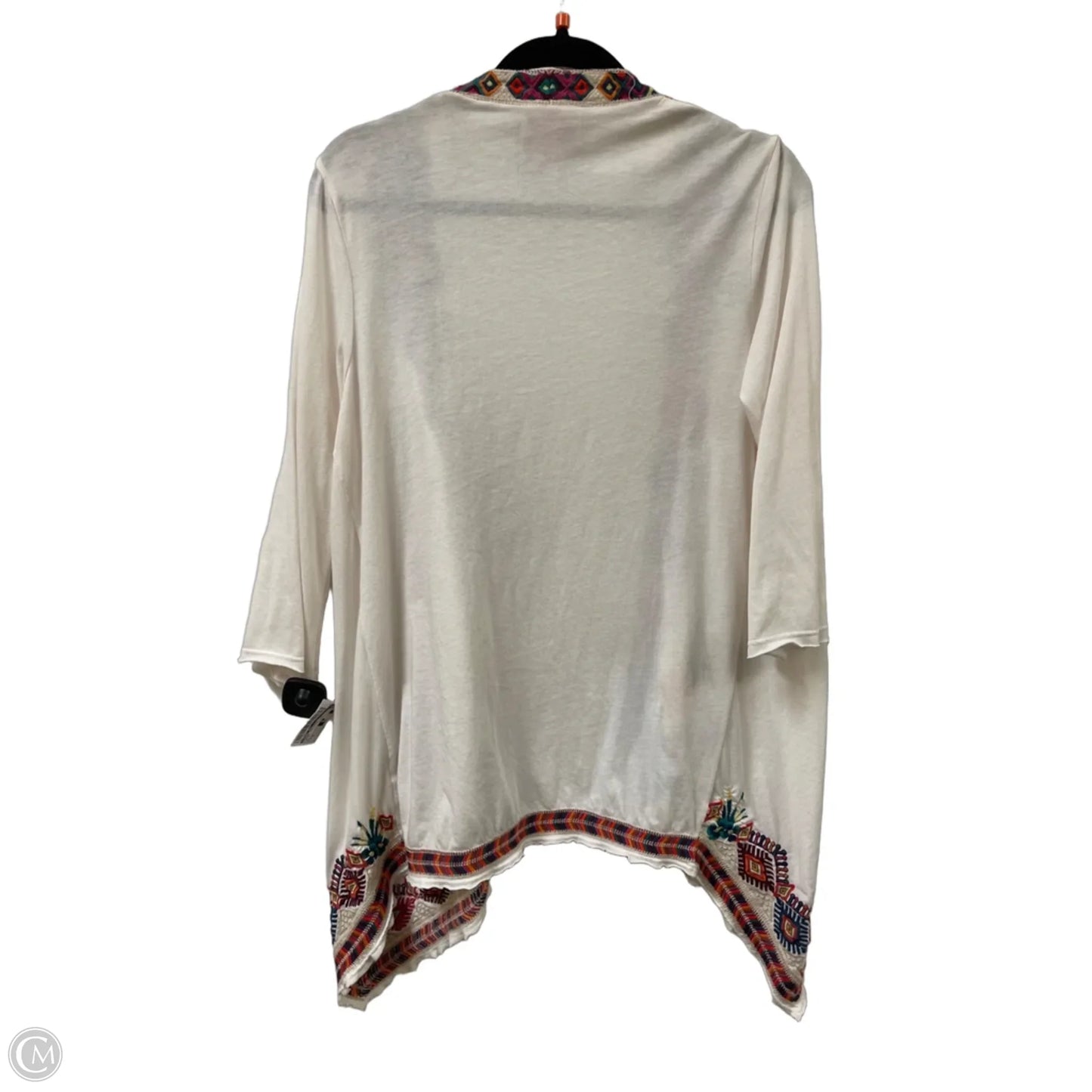 Kimono Designer By Johnny Was In White, Size: M