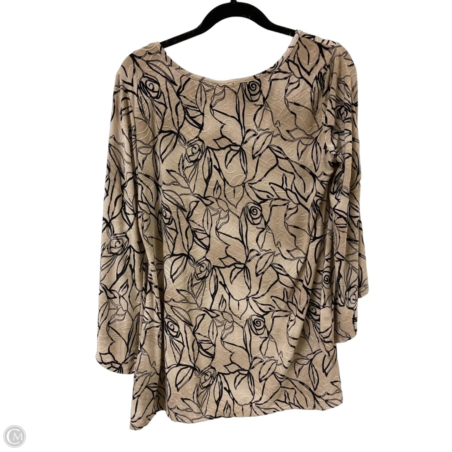 Top Long Sleeve By New Directions In Tan, Size: M