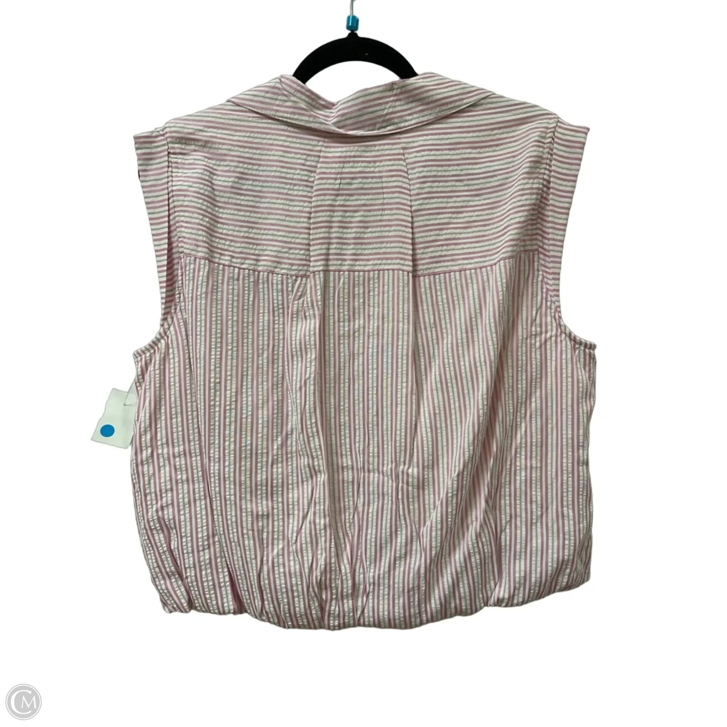Blouse Short Sleeve By Democracy In Pink, Size: L