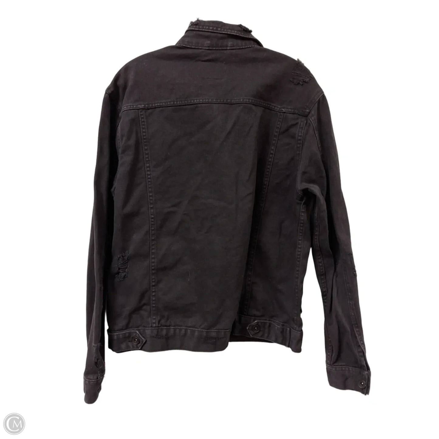 Jacket Denim By Cotton On In Black Denim, Size: L