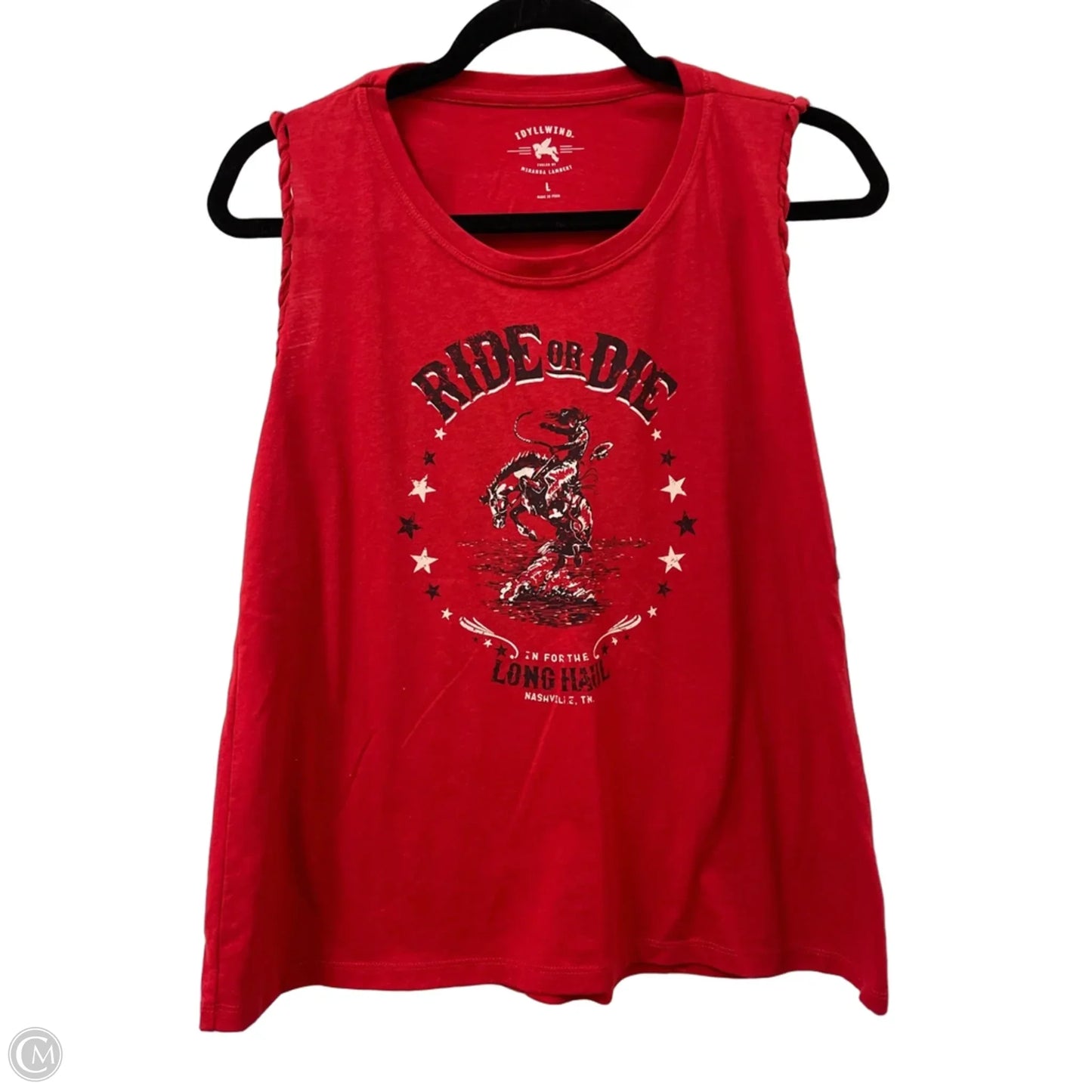 Top Sleeveless By Idyllwind In Red, Size: L