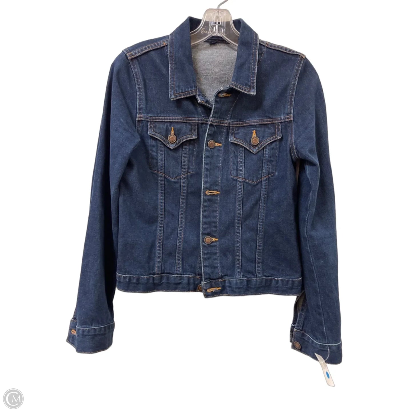 Jacket Denim By Earl Jean In Blue Denim, Size: S