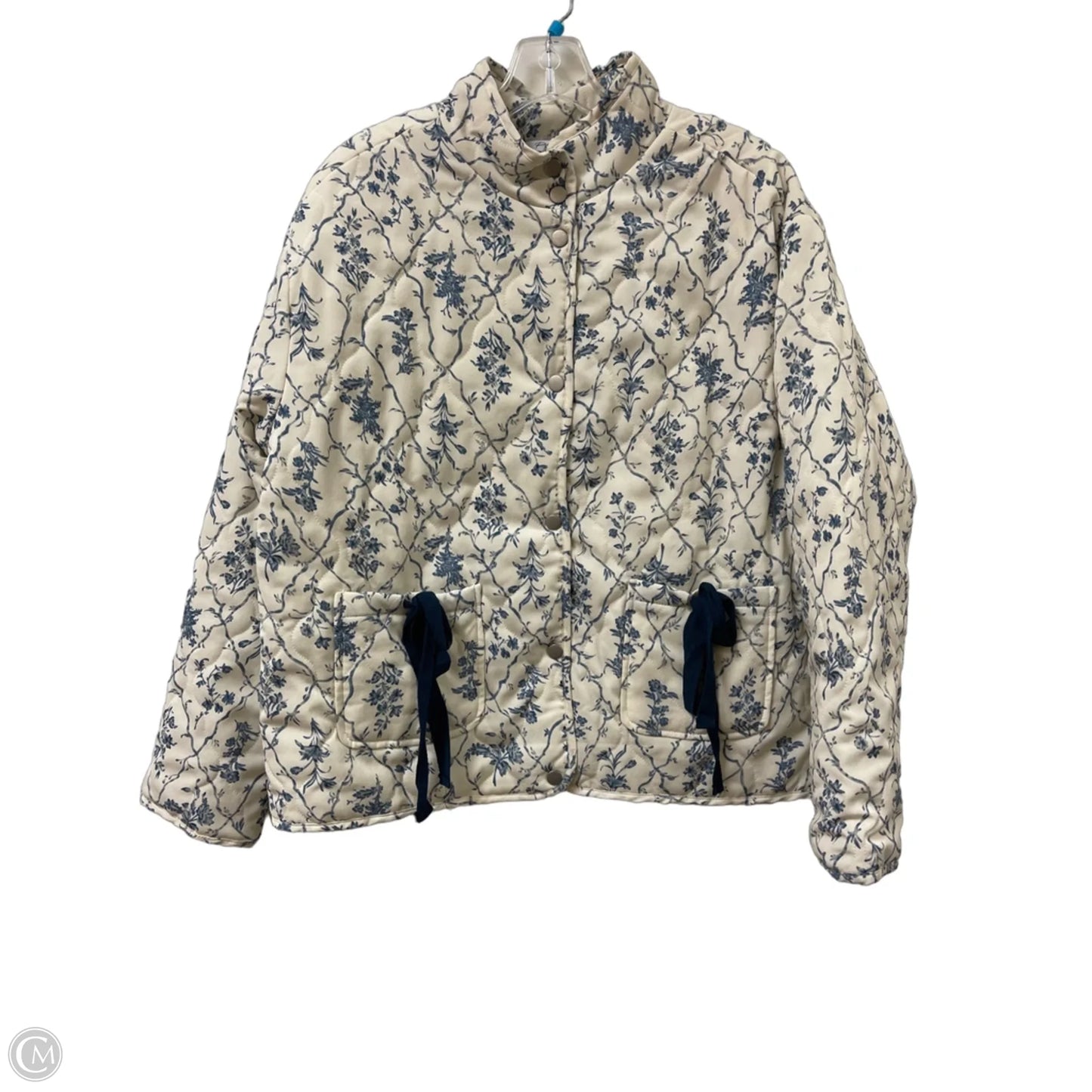 Jacket Puffer & Quilted By Polygram In Blue, Size: L