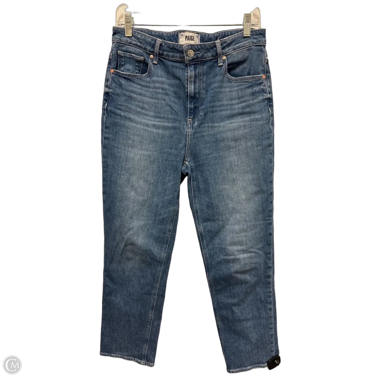 Jeans Straight By Paige In Blue Denim, Size: 6