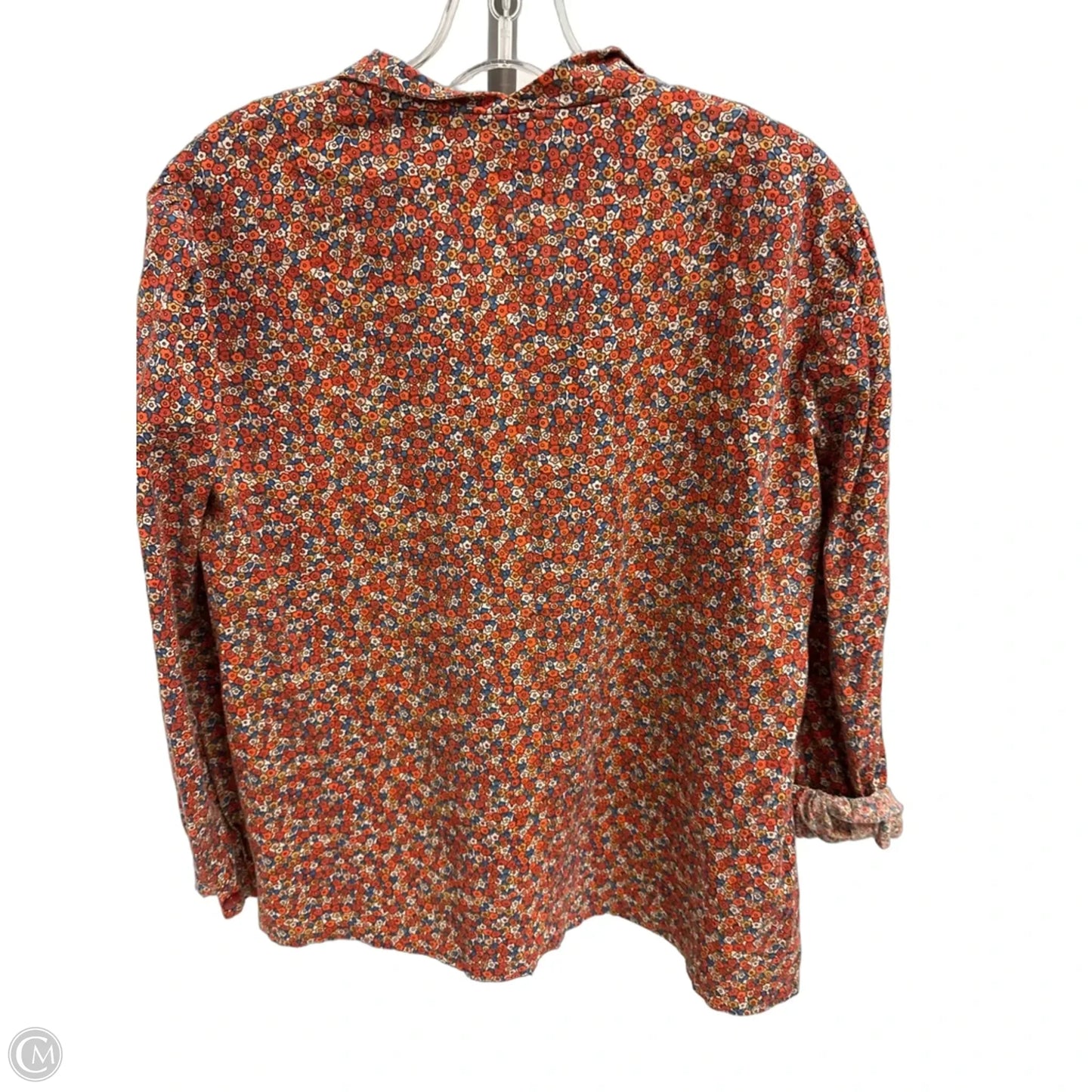 Blouse Long Sleeve By Clothes Mentor In Orange, Size: M