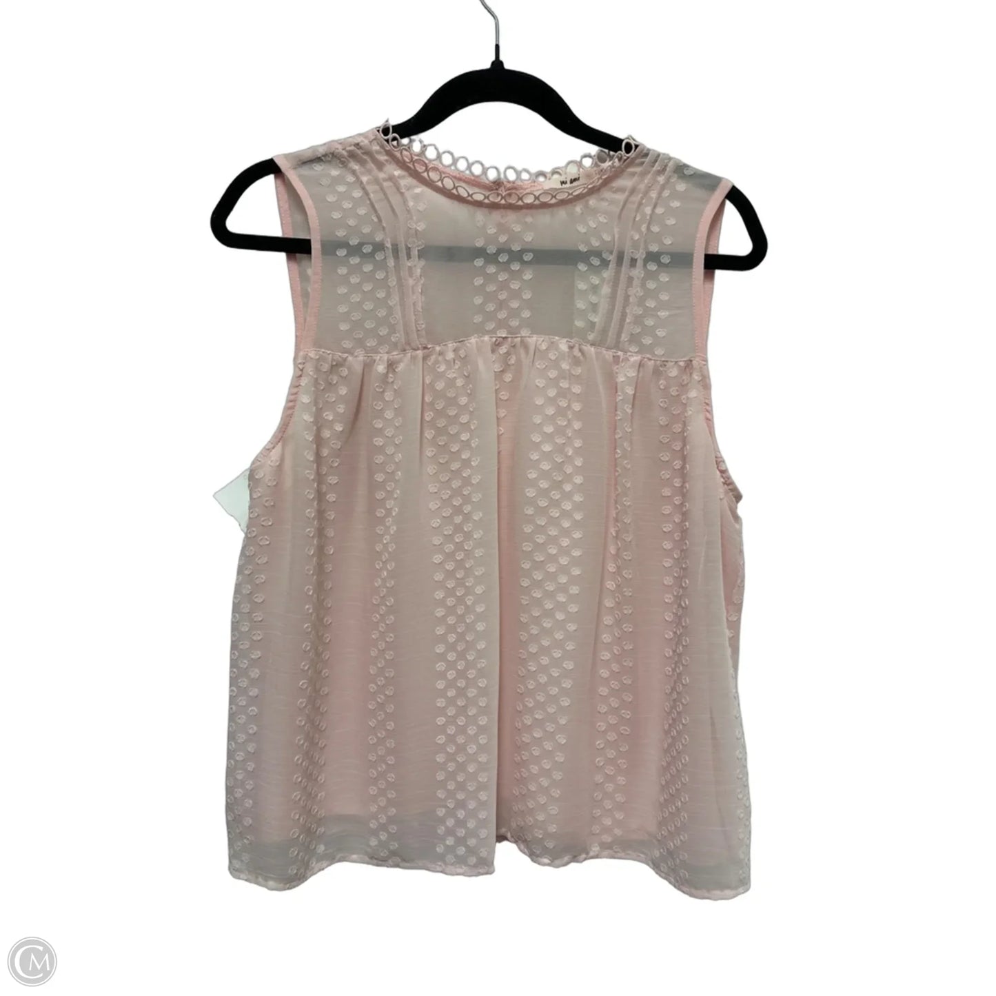 Top Sleeveless By Mi Ami In Pink, Size: Xl