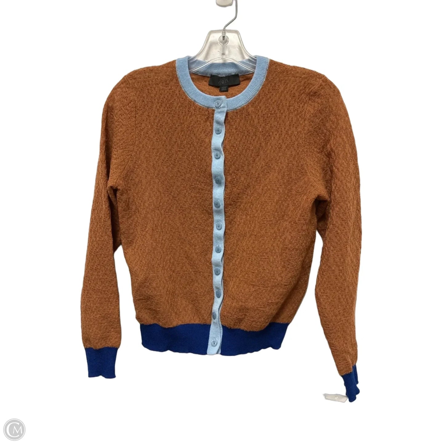 Sweater Cardigan By Zara In Brown, Size: S