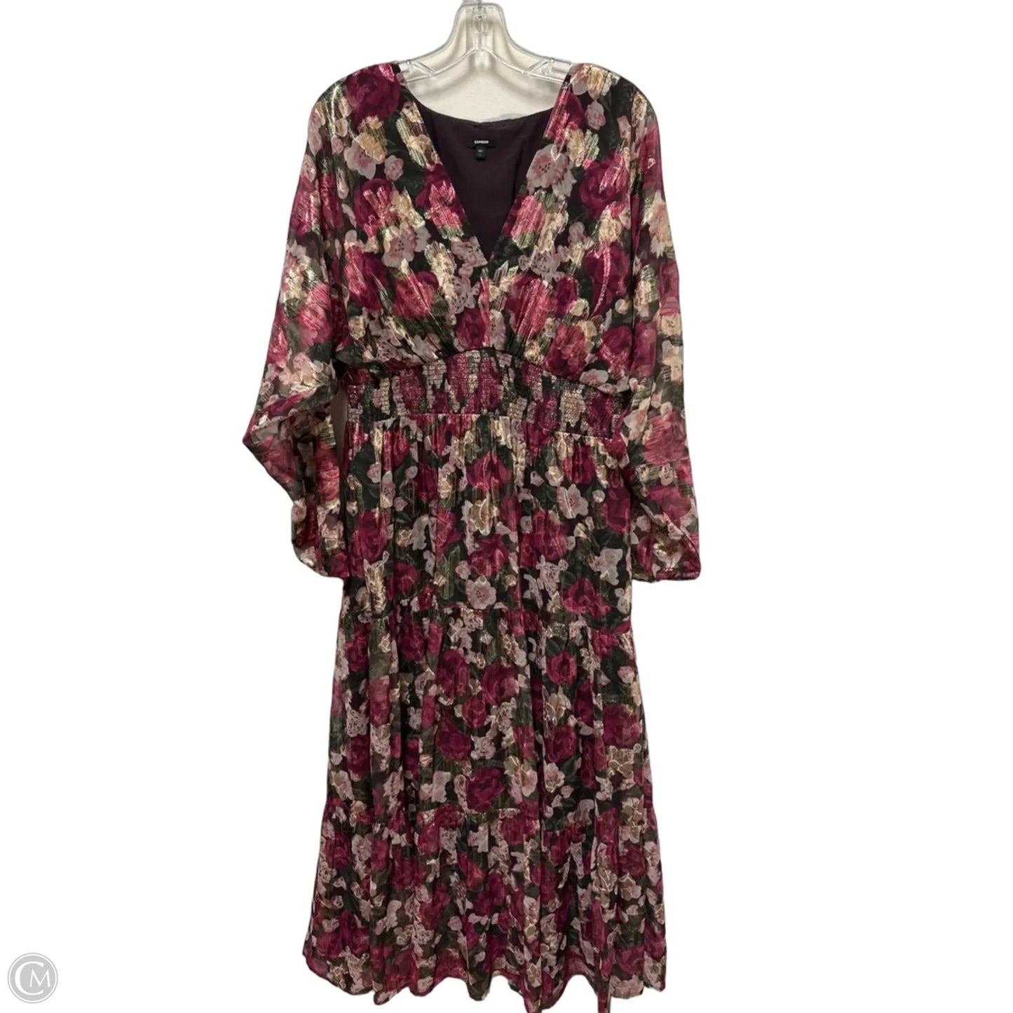 Dress Casual Maxi By Express In Purple, Size: L