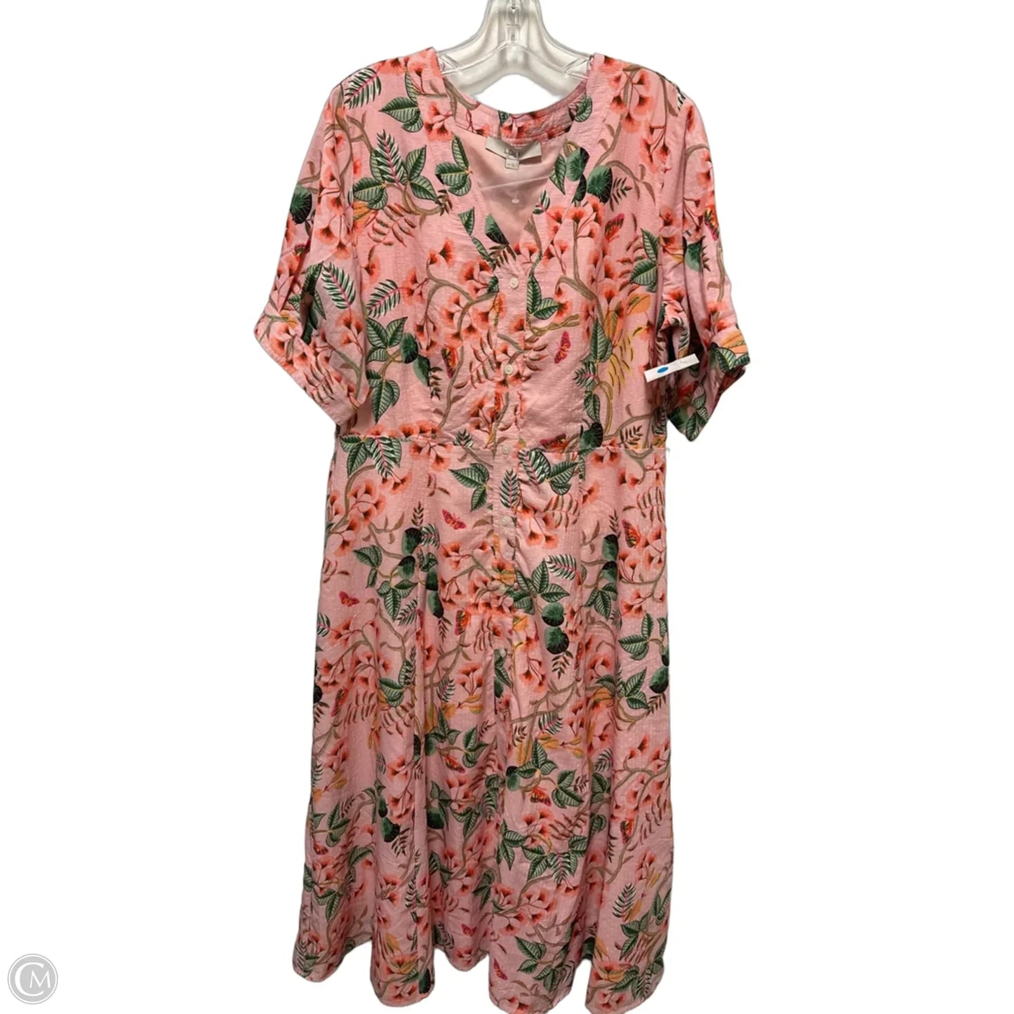 Dress Casual Maxi By Loft In Pink, Size: L
