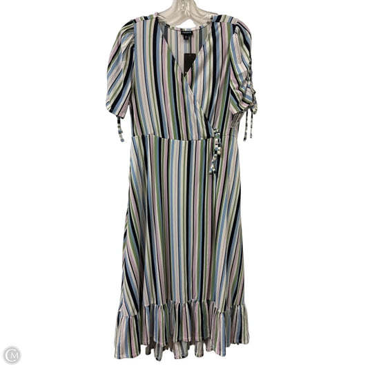 Dress Casual Maxi By Torrid In Blue & Green, Size: L