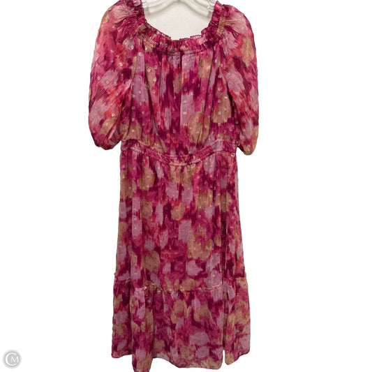 Dress Casual Maxi By Loft In Pink, Size: L
