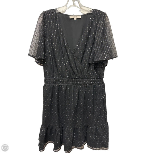 Dress Casual Midi By Loft In Black, Size: L