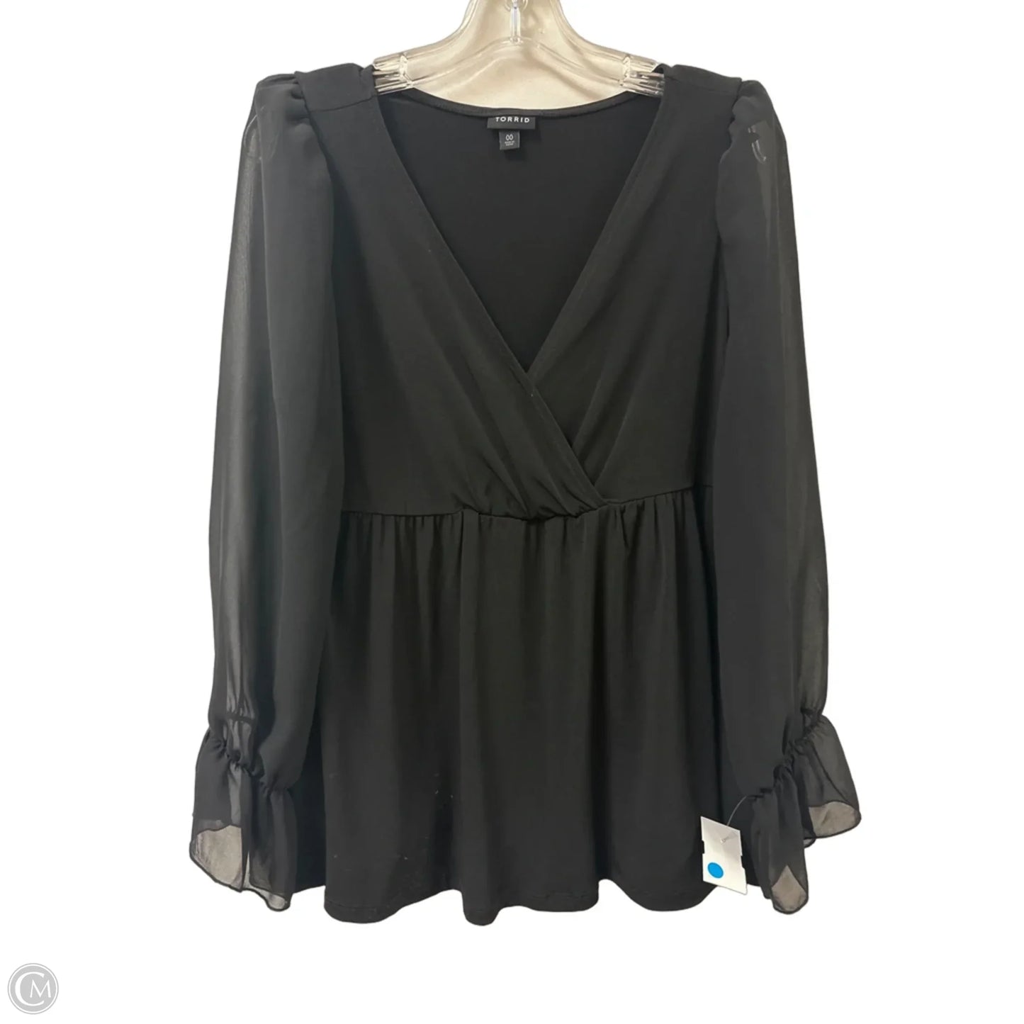 Top Long Sleeve By Torrid In Black, Size: L