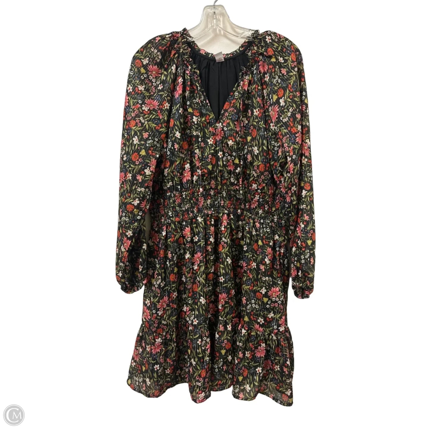 Dress Casual Midi By Old Navy In Floral Print, Size: L