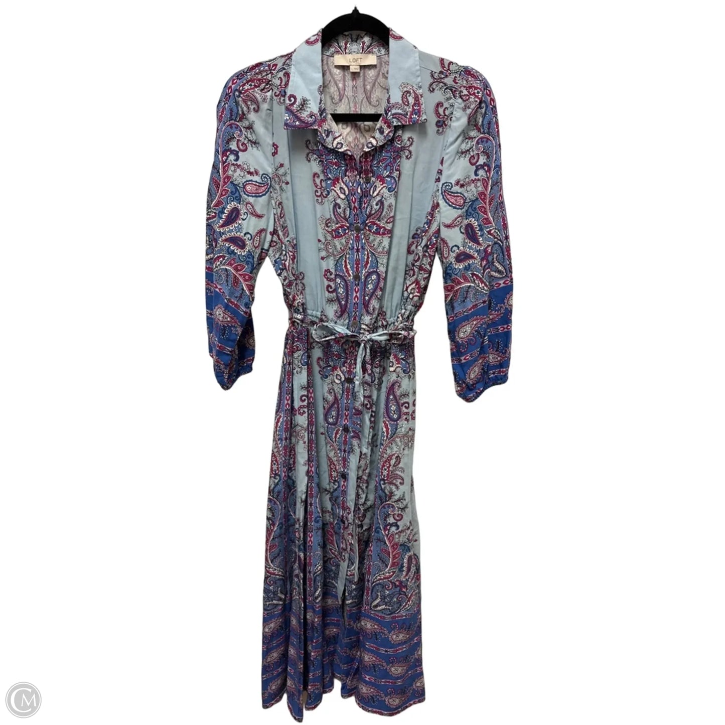 Dress Casual Maxi By Loft In Blue, Size: L