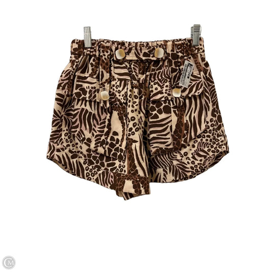 Shorts Designer By Farm Rio In Brown, Size: 2