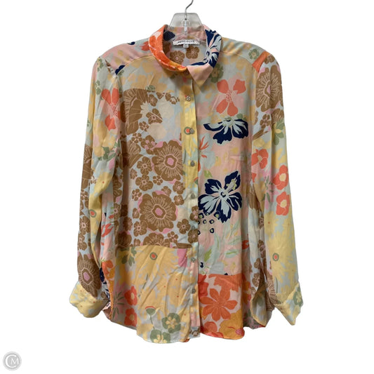 Blouse Long Sleeve By Rose And Olive In Multi-colored, Size: M