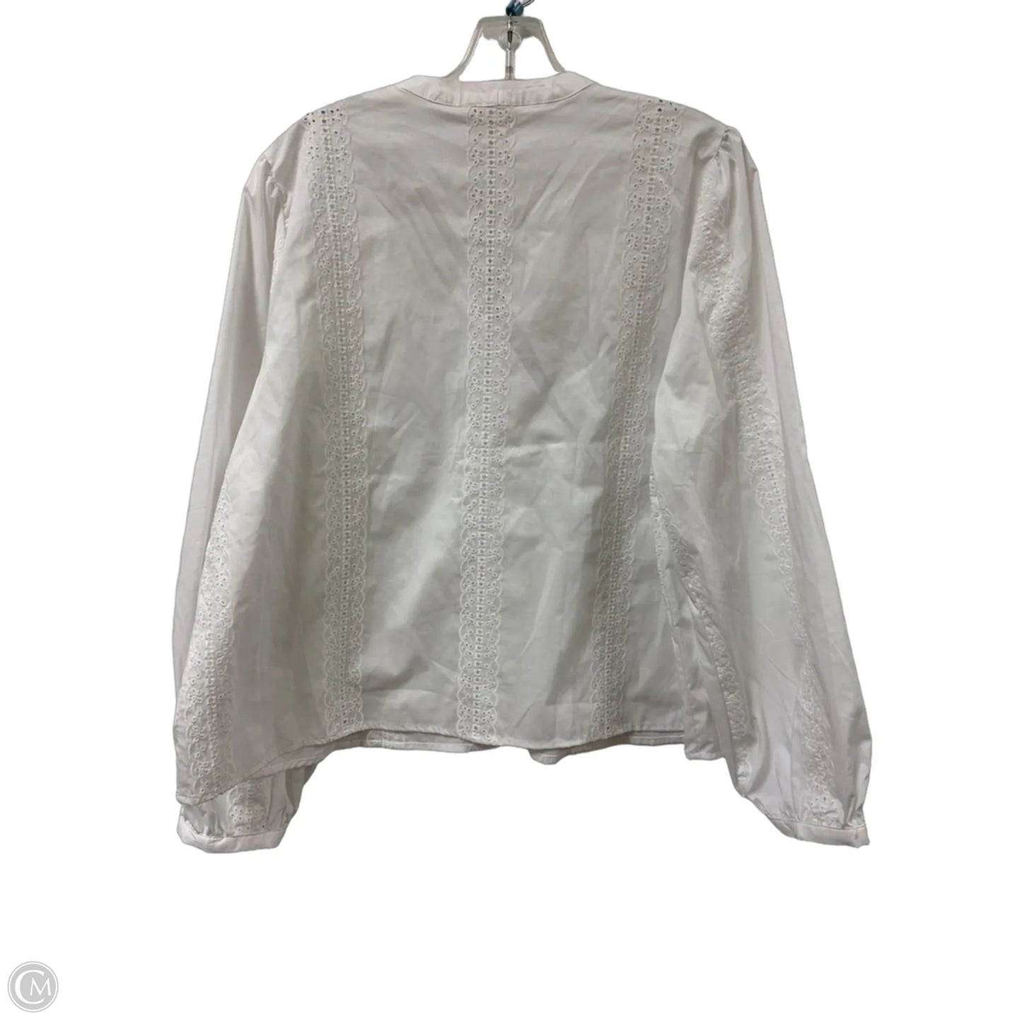 Blouse Long Sleeve By Indigo Blue In White, Size: L