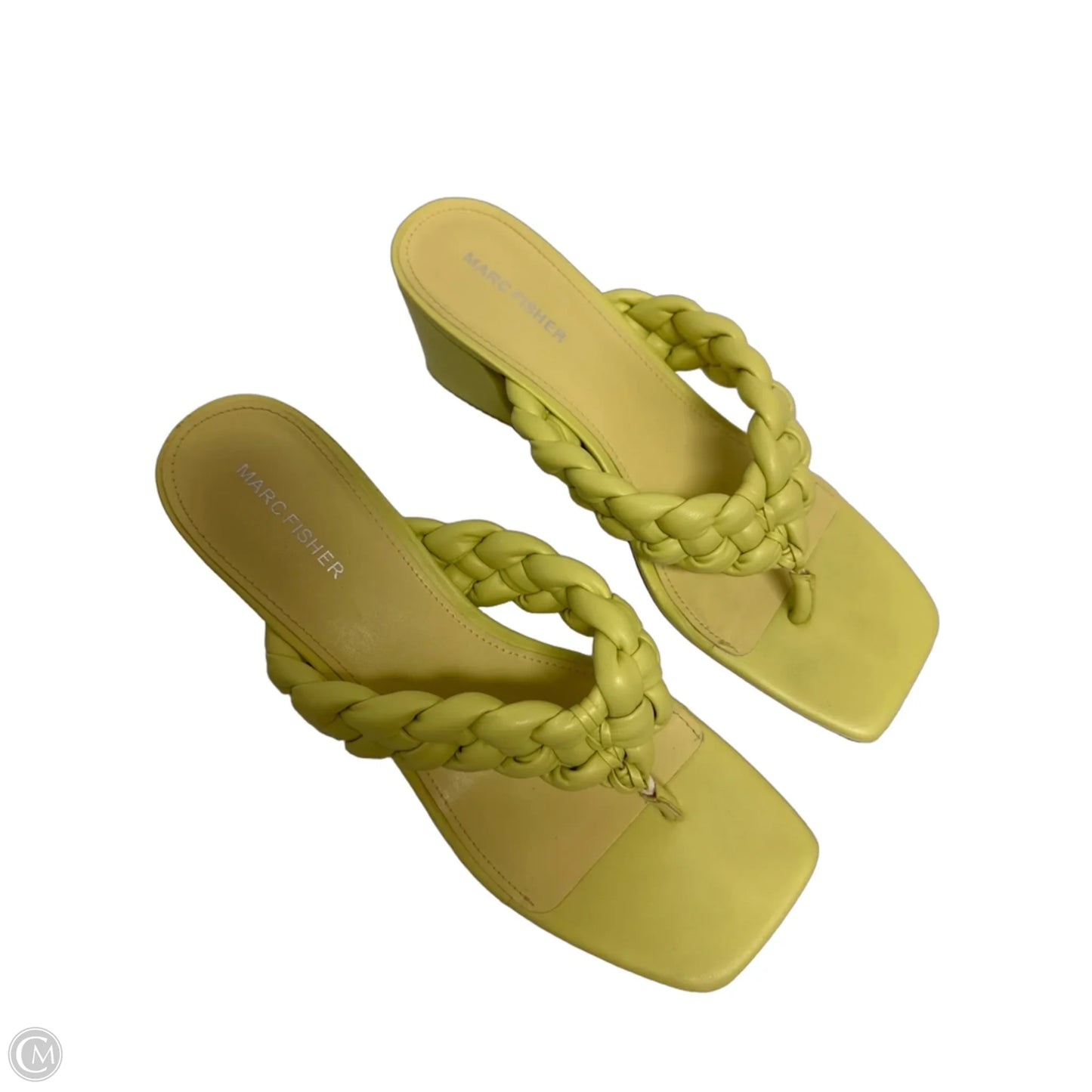 Sandals Heels Block By Marc Fisher In Yellow, Size: 10