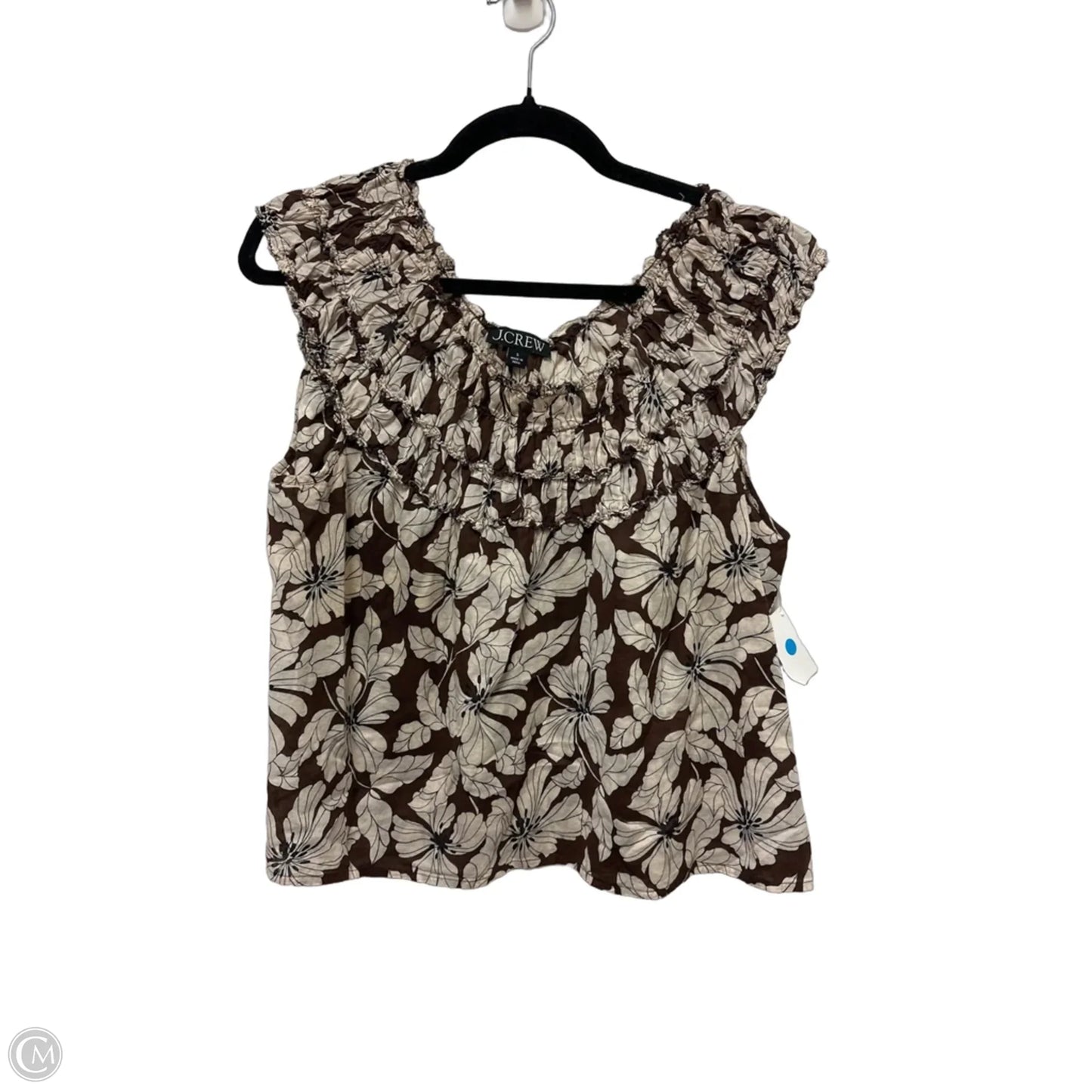 Top Sleeveless By J. Crew In Brown, Size: S