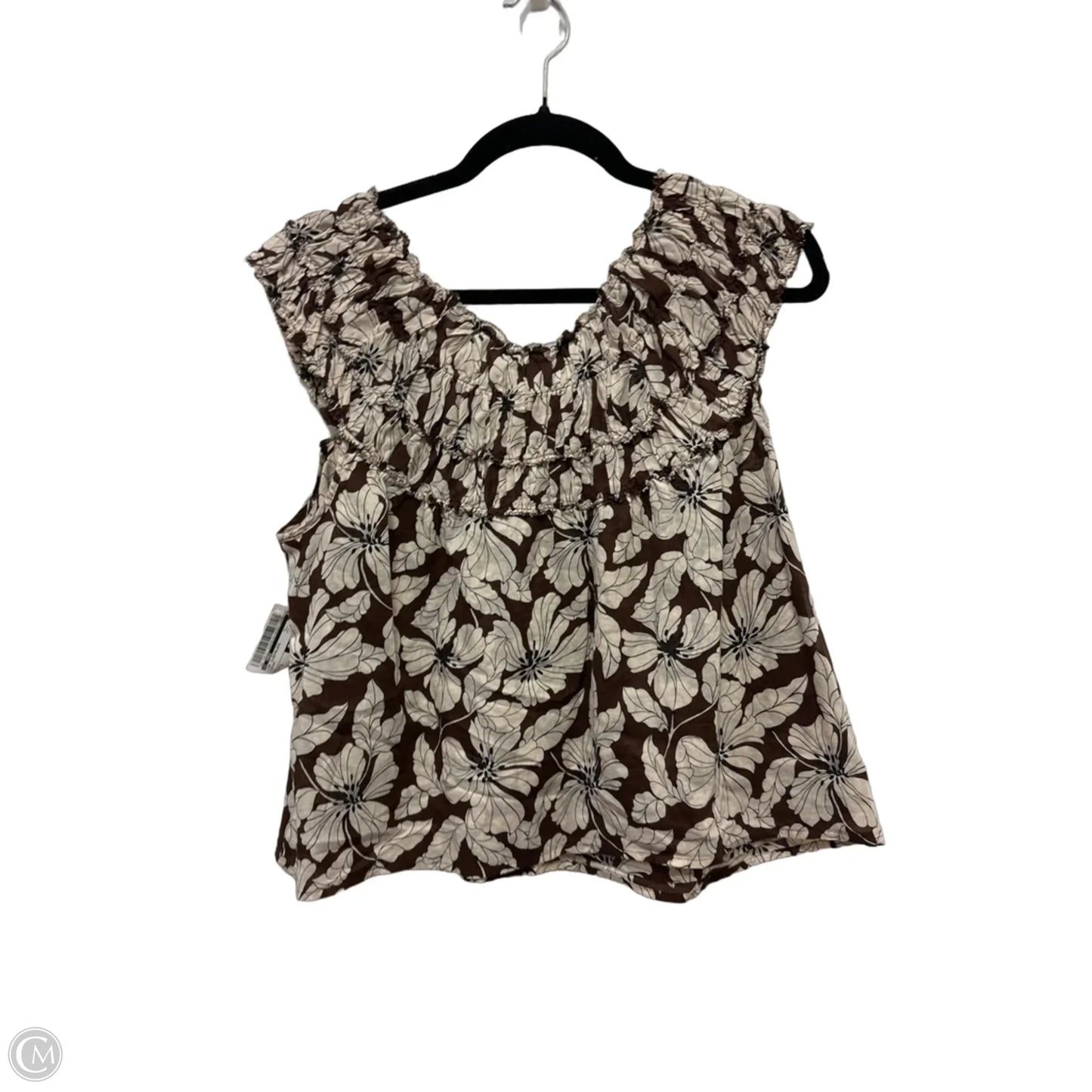 Top Sleeveless By J. Crew In Brown, Size: S