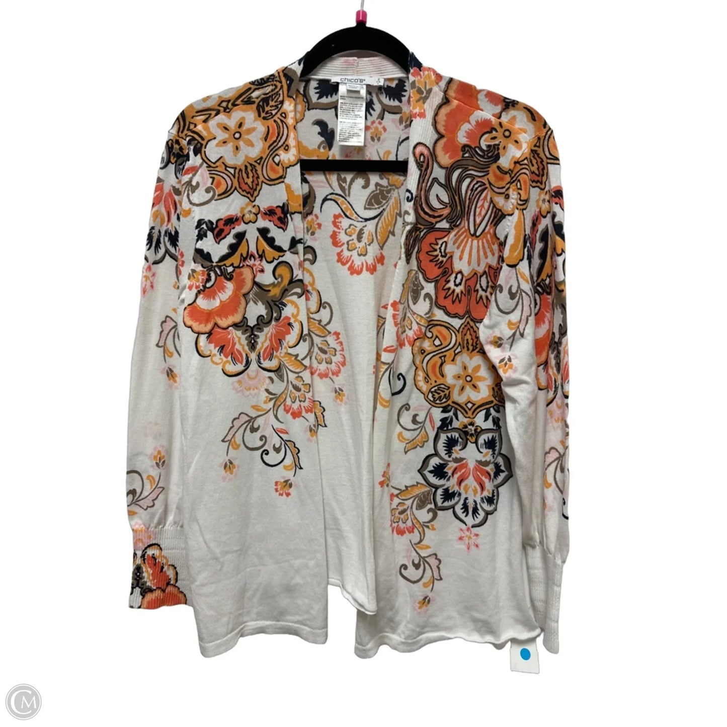 Sweater Cardigan By Chicos In White, Size: L